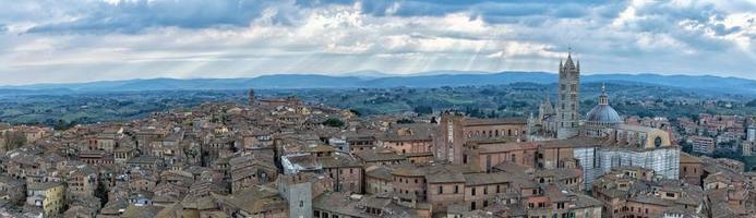 siena aerial view panorama cityscape photo