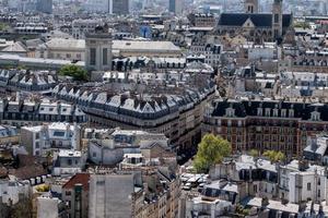 paris roofs and building cityview photo