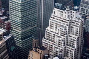 nueva york manhattan rascacielos techo vista aérea foto