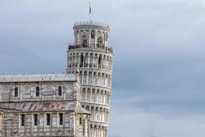 pisa leaning tower close up detail view photo