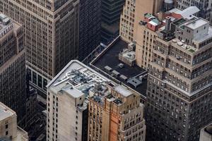 nueva york manhattan rascacielos techo vista aérea foto