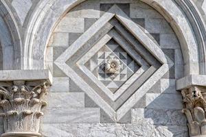 pisa dome and leaning tower close up detail view photo