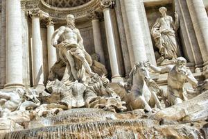 Rome Trevi Fountain sunny view photo