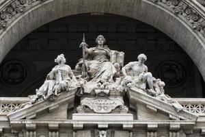 Justice inscription on Rome corte di cassazione palace photo