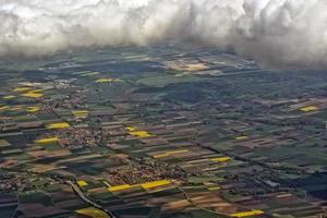 vista aérea de los campos de cultivo foto