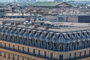 paris roofs and cityview photo