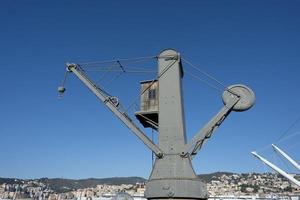 Harbor metal cranes photo