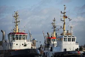 hamburg port tugboat detail close up photo