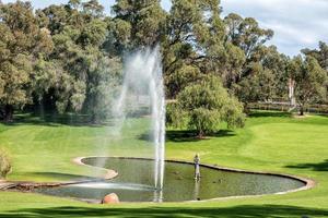 heart shaped lake in perth botanic gardens photo