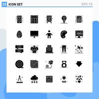 25 Thematic Vector Solid Glyphs and Editable Symbols of interaction idea canvas fake copycat Editable Vector Design Elements