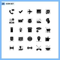 paquete de iconos vectoriales de stock de 25 signos y símbolos de línea para protección dinero buena presentación análisis elementos de diseño vectorial editables vector