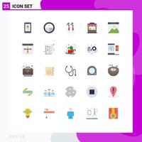 Set of 25 Modern UI Icons Symbols Signs for website computer fashion app water Editable Vector Design Elements