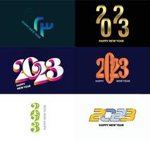 Big Set of 2023 Happy New Year logo text design 2023 number design template vector