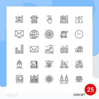 Modern Set of 25 Lines and symbols such as graphic design truck creativity arrow Editable Vector Design Elements