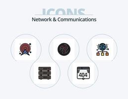 Network And Communications Line Filled Icon Pack 5 Icon Design. accept. application. website. document. share vector