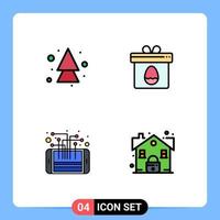 4 Creative Icons Modern Signs and Symbols of arrow mobile direction egg processor Editable Vector Design Elements