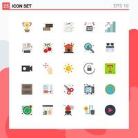Set of 25 Modern UI Icons Symbols Signs for analytics love sweets lock xmas Editable Vector Design Elements