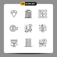 Set of 9 Vector Outlines on Grid for earrings convert government bitcoin password Editable Vector Design Elements