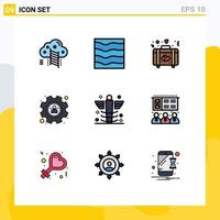 9 Creative Icons Modern Signs and Symbols of health user waves profile wedding Editable Vector Design Elements