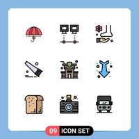 9 Creative Icons Modern Signs and Symbols of therapy relax computers massage pc Editable Vector Design Elements