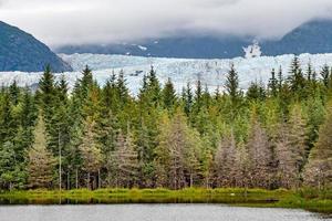 Mendenhall Glacier landscape panorama view photo