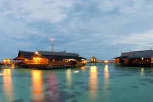 Turquoise Tropical Polynesian Paradise Palm Beach Ocean Sea Crystal Water Borneo Indonesia photo