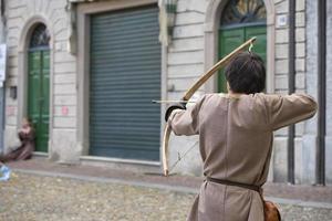 medieval archer shooting photo