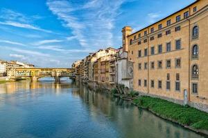Florence Ponte Vecchio sunset view photo