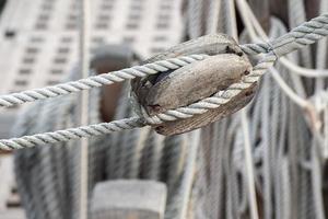 sail ship shrouds and ropes photo