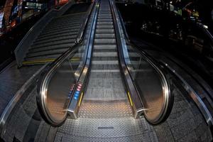 Metro moving escalator photo