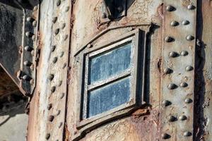 patagonia rusted lighthouse detail in valdes peninsula photo