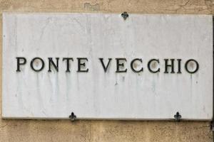 Florence Ponte Vecchio marble sign photo