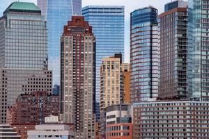 new york manhattan skyscrapers building detail photo