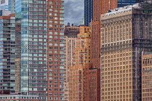 new york manhattan skyscrapers building detail photo