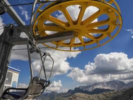 chair cable lift in dolomites photo