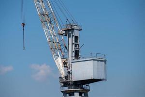 old harbor iron crane detail photo