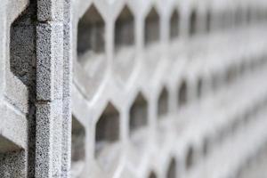 cement open brick wall detail photo