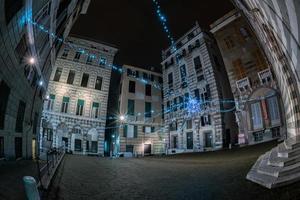 genoa san matteo church and plaza at night photo