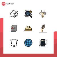 paquete de iconos de vector de stock de 9 signos y símbolos de línea para eliminar sobre elementos de diseño de vector editable indio de perfil mundial