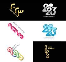 Big Set of 2023 Happy New Year logo text design 2023 number design template vector