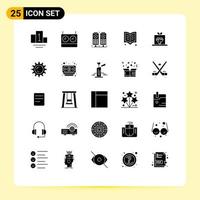 Set of 25 Modern UI Icons Symbols Signs for day rate reading price diamond Editable Vector Design Elements