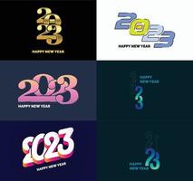 Big Set of 2023 Happy New Year logo text design 2023 number design template vector