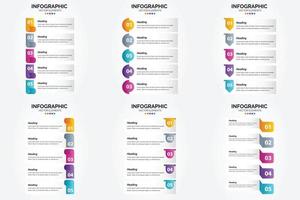 las ilustraciones vectoriales de este conjunto son perfectas para crear infografías para publicidad. folletos volantes y revistas. vector