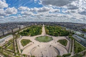 parís campos elíseos vista aérea foto