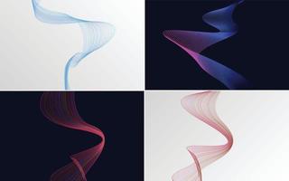 Collection of geometric minimal lines pattern set vector