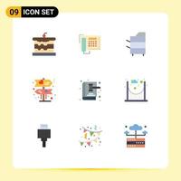 9 Creative Icons Modern Signs and Symbols of book love copier direction technology Editable Vector Design Elements