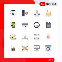 16 Thematic Vector Flat Colors and Editable Symbols of app gold distributed capital coins Editable Pack of Creative Vector Design Elements