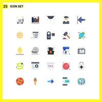 Group of 25 Flat Colors Signs and Symbols for home woman biology graduation cap Editable Vector Design Elements