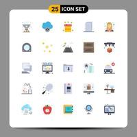 Pack of 25 Modern Flat Colors Signs and Symbols for Web Print Media such as electrician file bag document water Editable Vector Design Elements