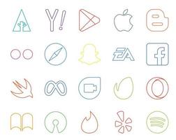 20 Social Media Icon Pack Including facebook swift safari facebook ea vector